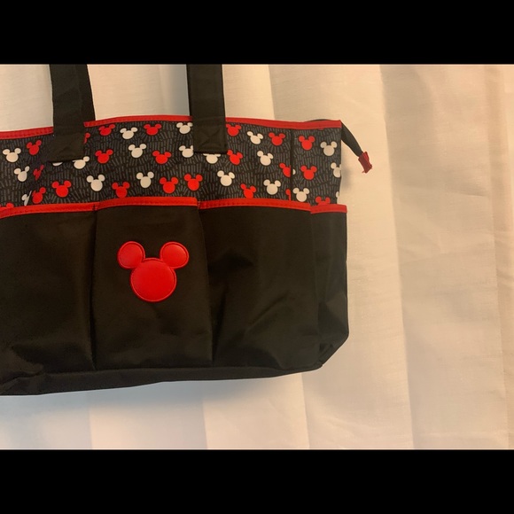 Disney Bay Diaper bag Mickey Mouse red black white gray - Picture 4 of 11